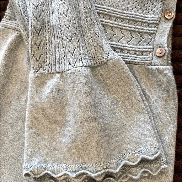 NWT J Jill Sweater Buttons Ruffled Bell Sleeves Bluestone Blue Women’s Medium - Picture 2 of 6